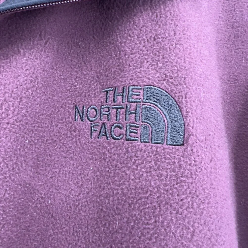 The North Face Mens Burgundy 1/4 Zip Long Sleeve Mock Neck Size L